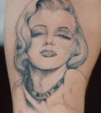 Marilyn Monroe Head Pin-up Girl Tattoo Design for Women