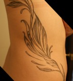 Side Leaves-Theme Tattoo Designs for Girls