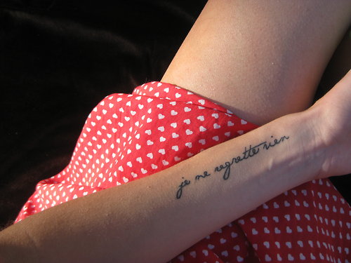 Love Quotes Tattoo on Forearm