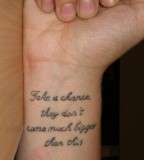 Cool Wrist Tattoo Quotes Design for Girls