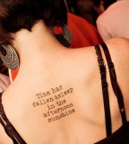 Girls: Inspiring Quote Tattoo on the Back