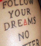 Cool Love Inspirational Text Tattoo Quote For Teen Girls