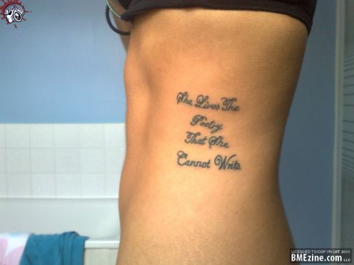 Quotes On Family Life Tattoo Ideas On The Ribs [NSFW]