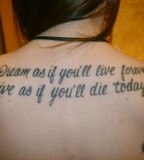 Inspirational Tattoo Quotes On Upper Back