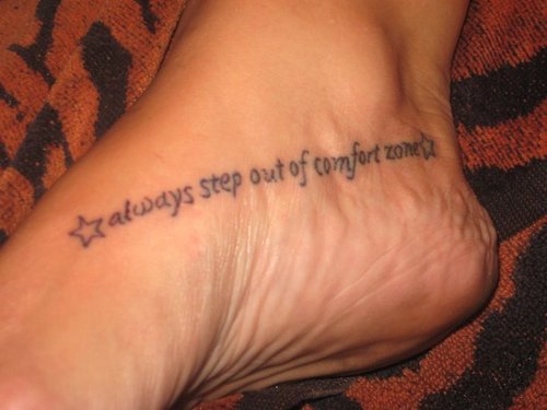 Inspirational Tattoo Quotes On Foot