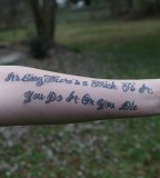 Tattoo Quotes And Sayings Life On Foreamp
