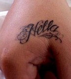 Word Tattoo Fonts Tend on Hand