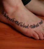 Itallic Tattoo Script Fonts for Leg Women