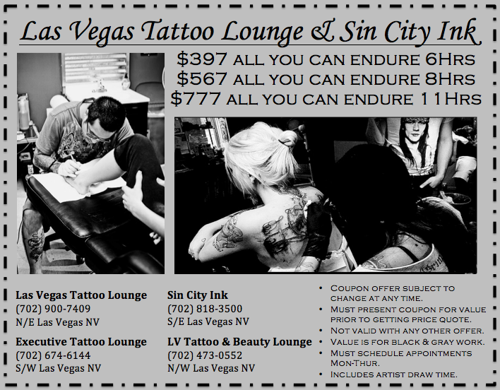 Sin City Inks Las Vegas Tattoo And Piercing Shop Tattoo