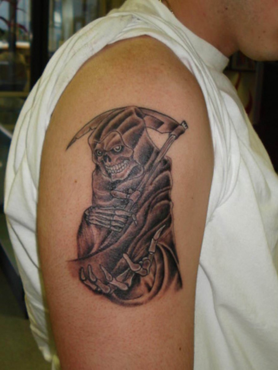 Cool Ghost Arm Tattoo Designs For Men