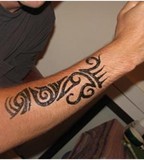Forearm Tribal Tattoo Designs For Men