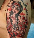 Girls Picture Tattoos Designs on Arms for Men Ideas