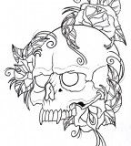 Skull and Rose Tattoo Ideas for Men