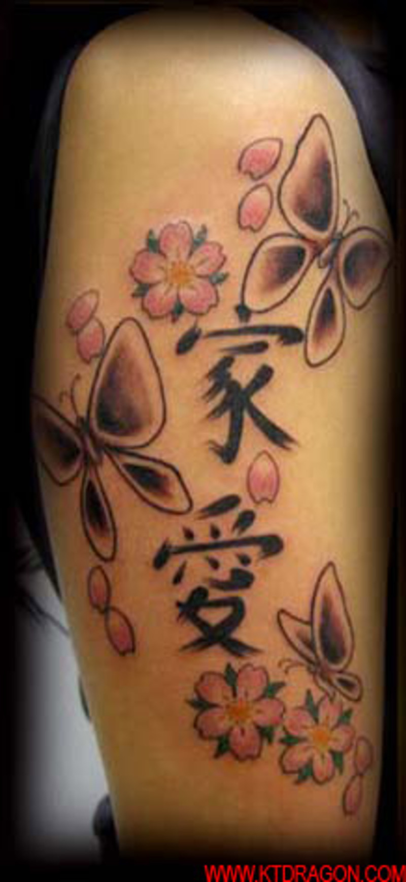 Butterfly Cherry Blossom Butterfly Tattoo