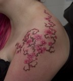 Cherry Blossoms Tattoos Design Ideas for Women