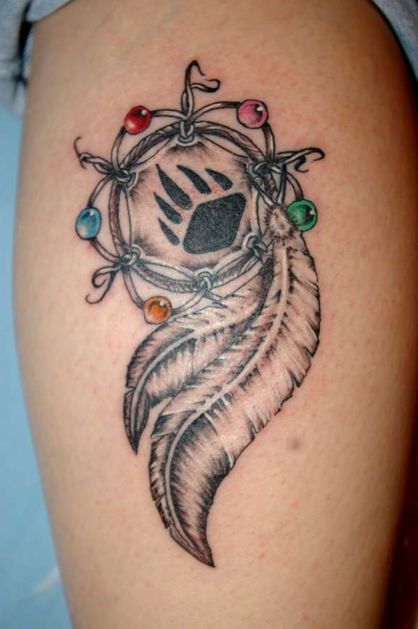 Amazing Dream Catcher Themed Tattoo Design
