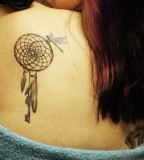 The Dream Catcher Girls Tattoo Design on Back