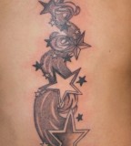 Custom Shooting Star Shaped Tattoo Picture