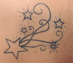 Sexy Shooting Stars Tattoo Design for Female