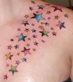 Small Shaped Shooting Stars Tattoo High Quality Photo