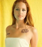 Sunflower Chest Tattoo Designs For Girls
