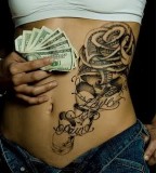 Money Tattoos On Ribs Picture