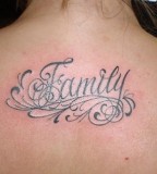 Gorgeous Script Symbolizing Family Tattoo Design Pic