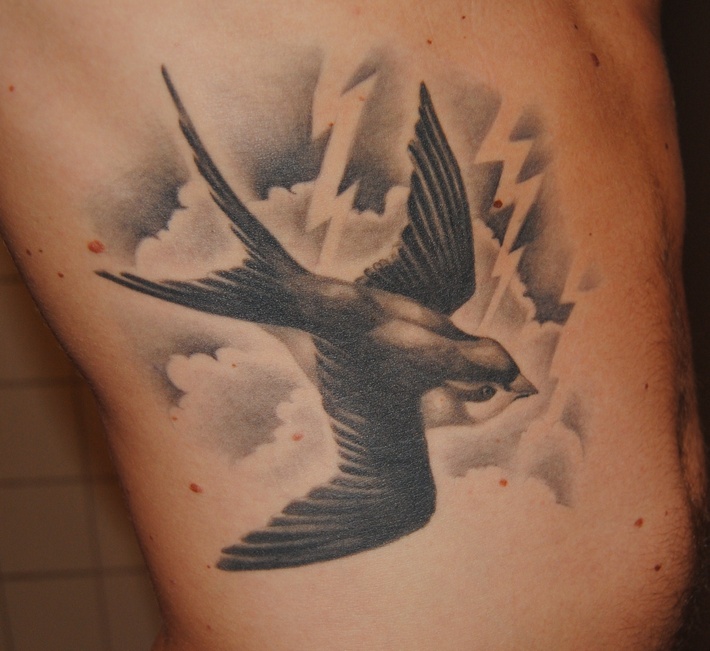 Swallow Symbolizing Family Tattoo Design Pic