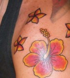 Overwhelming Hawaiian Flower Tattoo Design