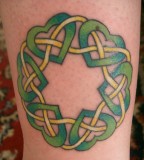 Celtic Heart and Lines Tattoo Design Work for Women