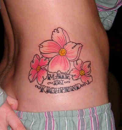 Beautiful Hibiscus Flower Tattoos for Women on Her Hip