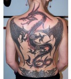 Symbolism of the Mythical Dragon Tattoos for Women - Back Tattoos