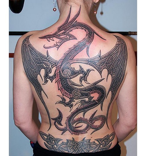Symbolism of the Mythical Dragon Tattoos for Women – Back Tattoos