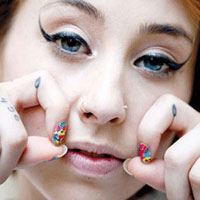 Cool Tear Drop Tattoo Design for Girl