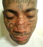 Gang Tattoos Full On Face