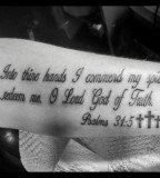 Awesome Arm Bible Verse Tattoo Design