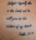 Quote About Strength Taken of Bible for Tattoo Design