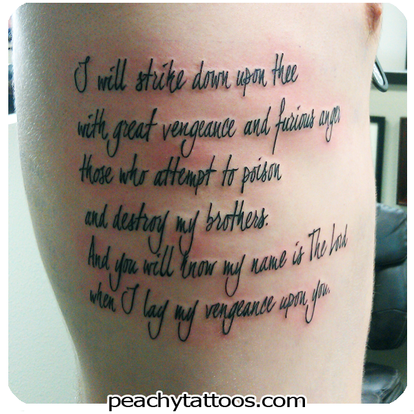 Peachy Tattoos Pulp Fiction Movie Quote Tattoo