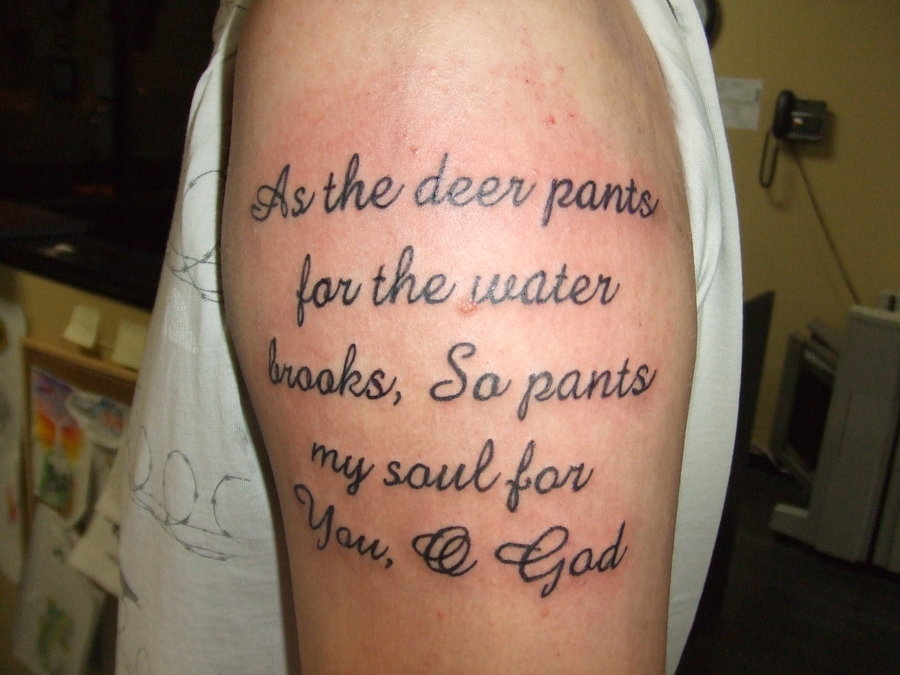 Bible Quote Tattoo on Sleeve
