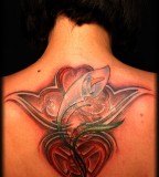 Beautiful Tribal Tattoos Design on Back for Women