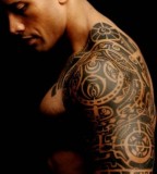 Amazing The Rock Tribal Tattoo Design 