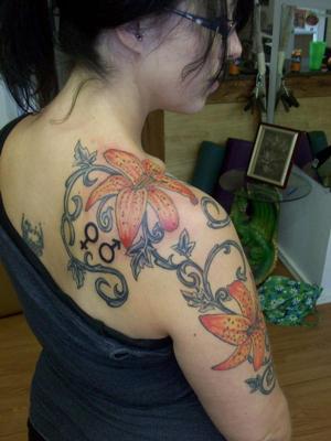 Beautiful Tiger Lily Tattoo