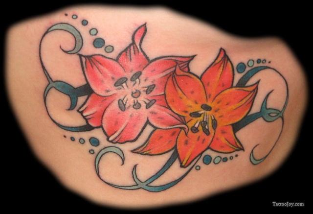 Tattoos of Tiger Lilies for Woman