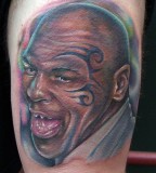 Mike Tyson Colorful Tattoo