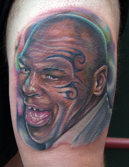 Mike Tyson Colorful Tattoo