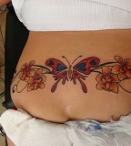 Cute Butterfly Tattoos on Women Lower Back