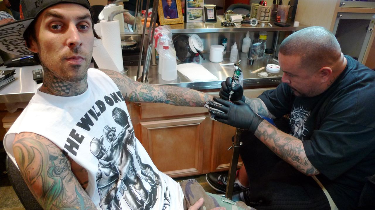 Travis Barker Arm Tattoo Design.