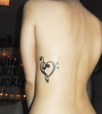 Treble Clef Tattoo - Tattoo On Side Body - Women Tattoos