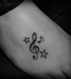 Music And Stars Tattoo Ideas