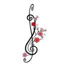 Chic and Cool Treble Clef Tattoo Design Reference for Women